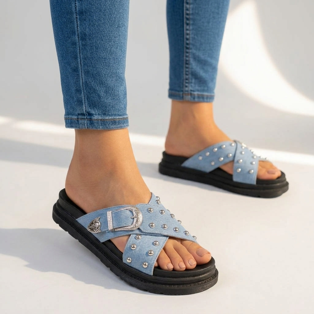 Juliette | Studded Slides