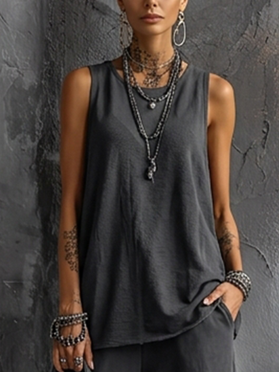 Nolwen | Dark Grey Cargo Pants Set