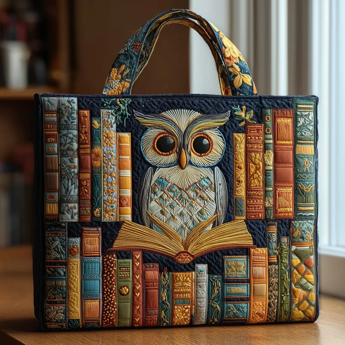 Vintage Owl | Artisanal Quilted Tote