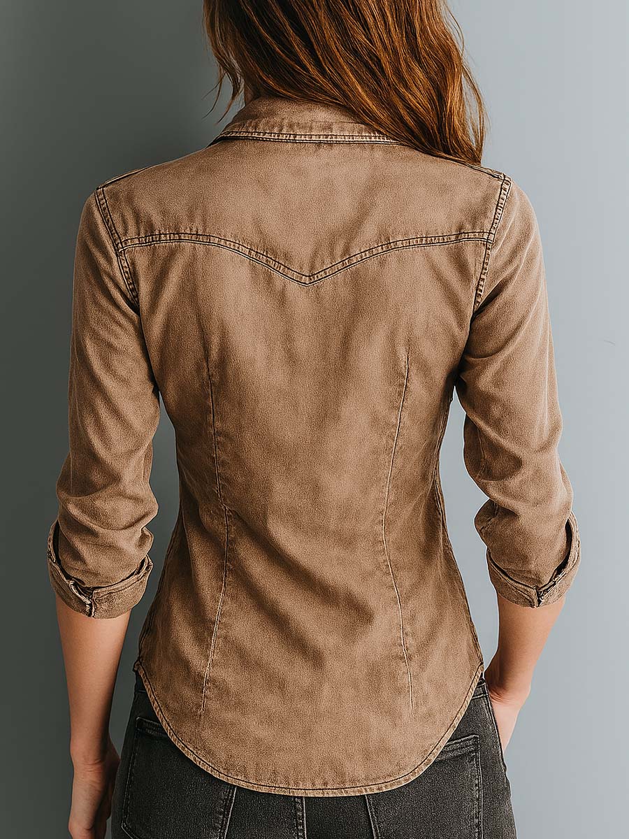 Rosalie | Contrast Stitch Blouse
