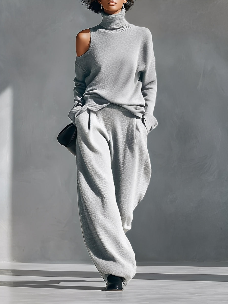 Evelina | One-Shoulder Knit Set