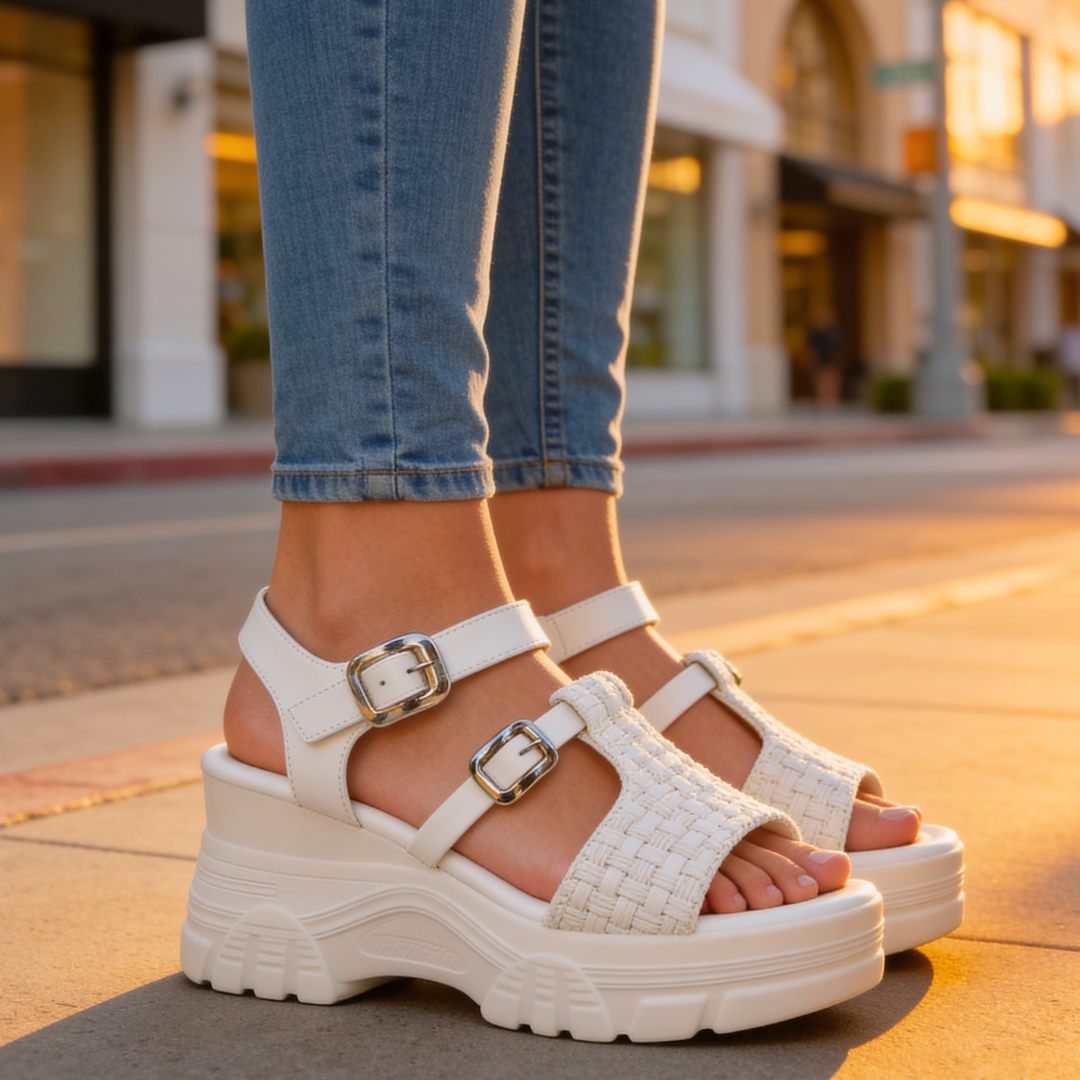 Margot | Woven Platform Sandals