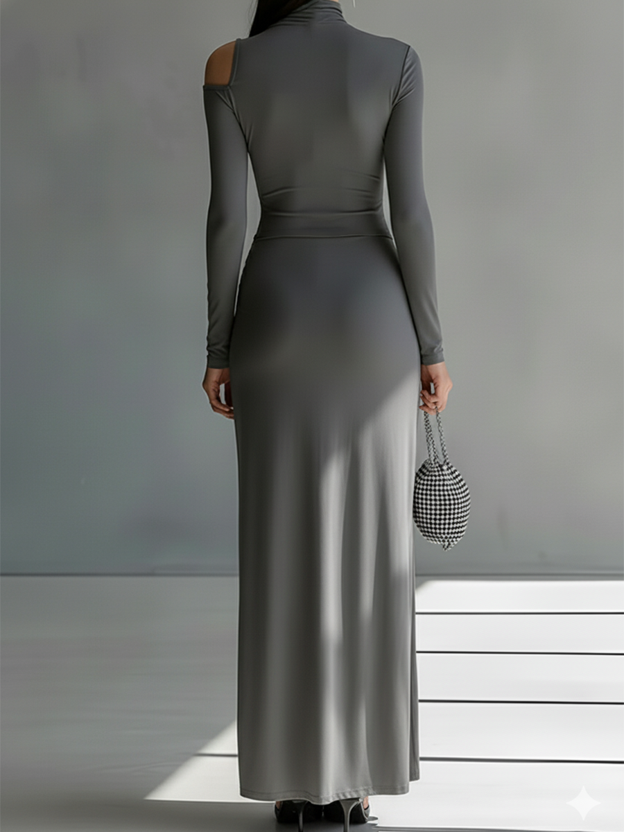 Elena | Ruched Cut-Out Maxi Dress