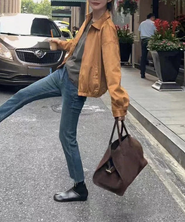 Ayla | Large Capacity Brown Handbag