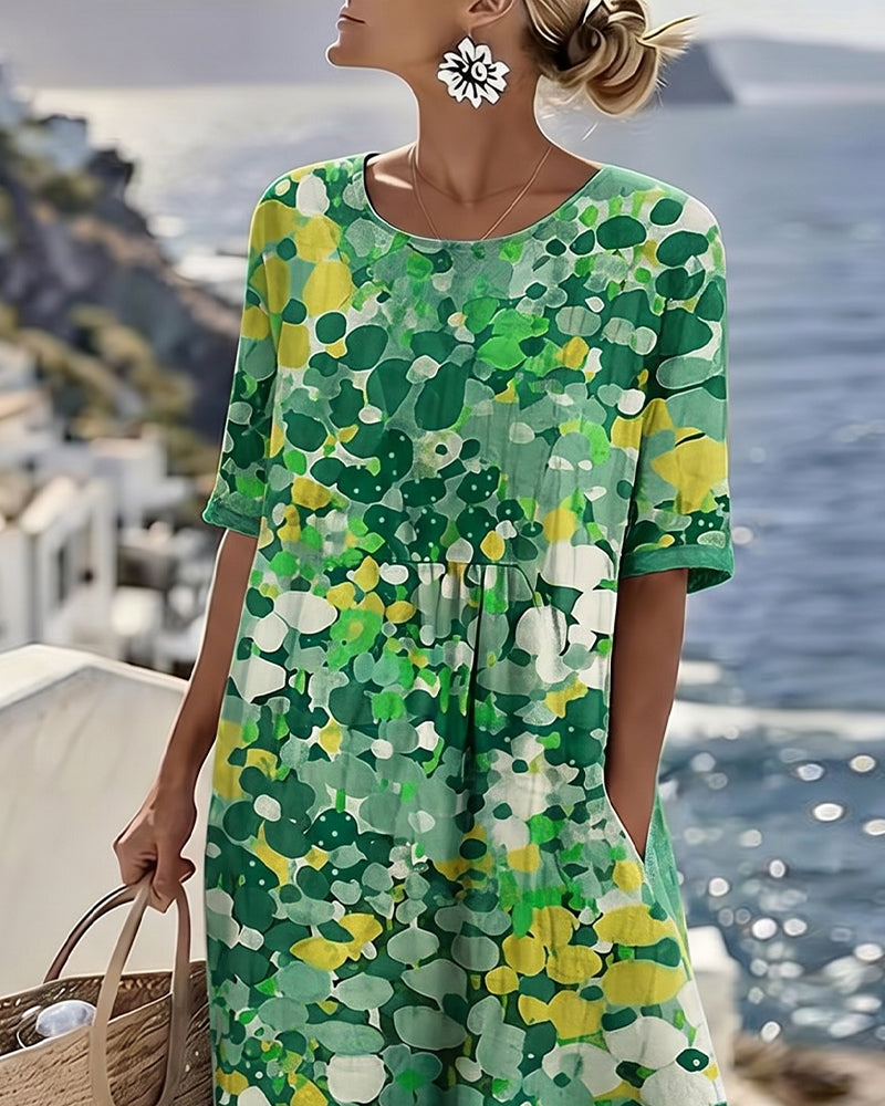 Ellie™ - Elegant Floral Summer Midi Dress