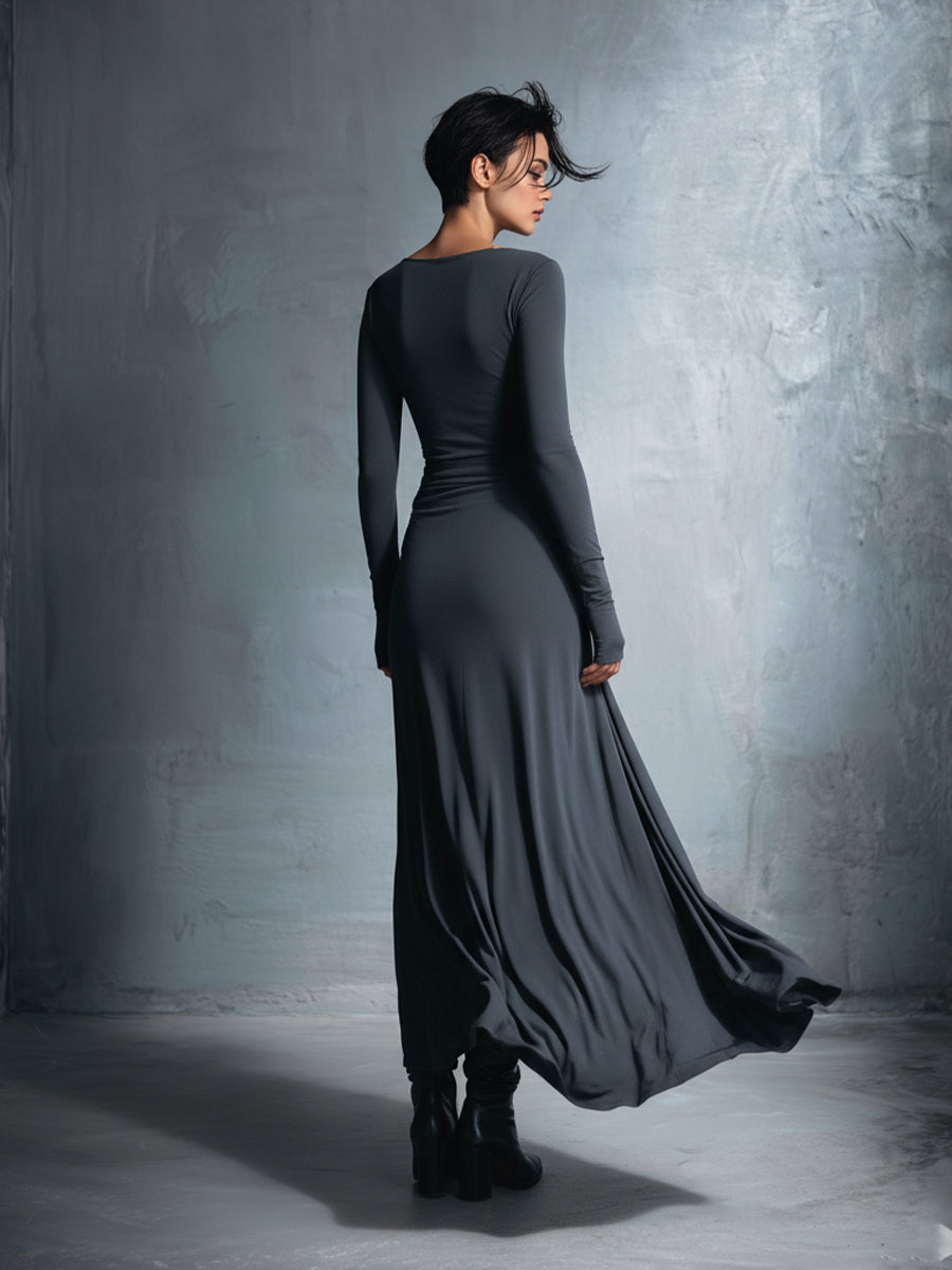 Clara | Knotted Wrap Maxi Dress