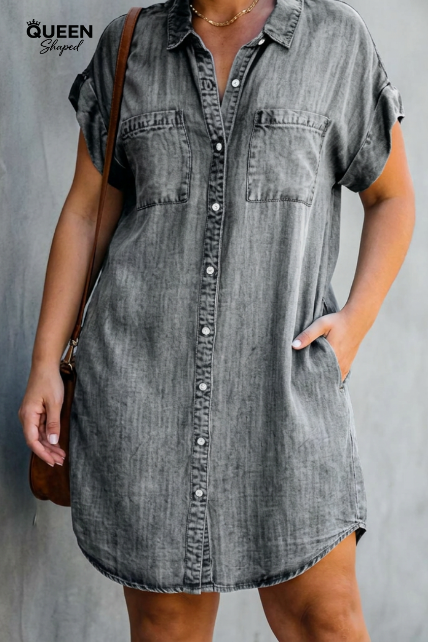 Helen | Button-Down Shirt Dress