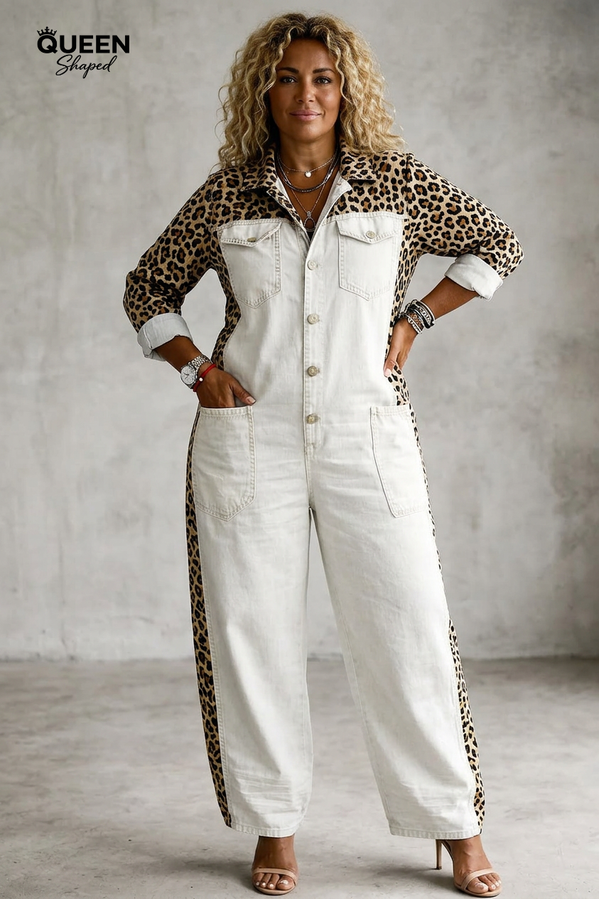 Amanda | One Piece Denim Shirt Jumpsuit