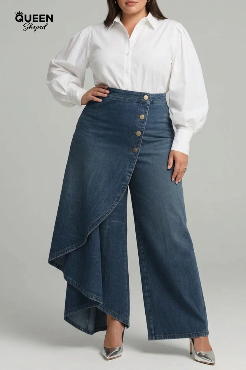 Audrey | Denim Wrap Trousers
