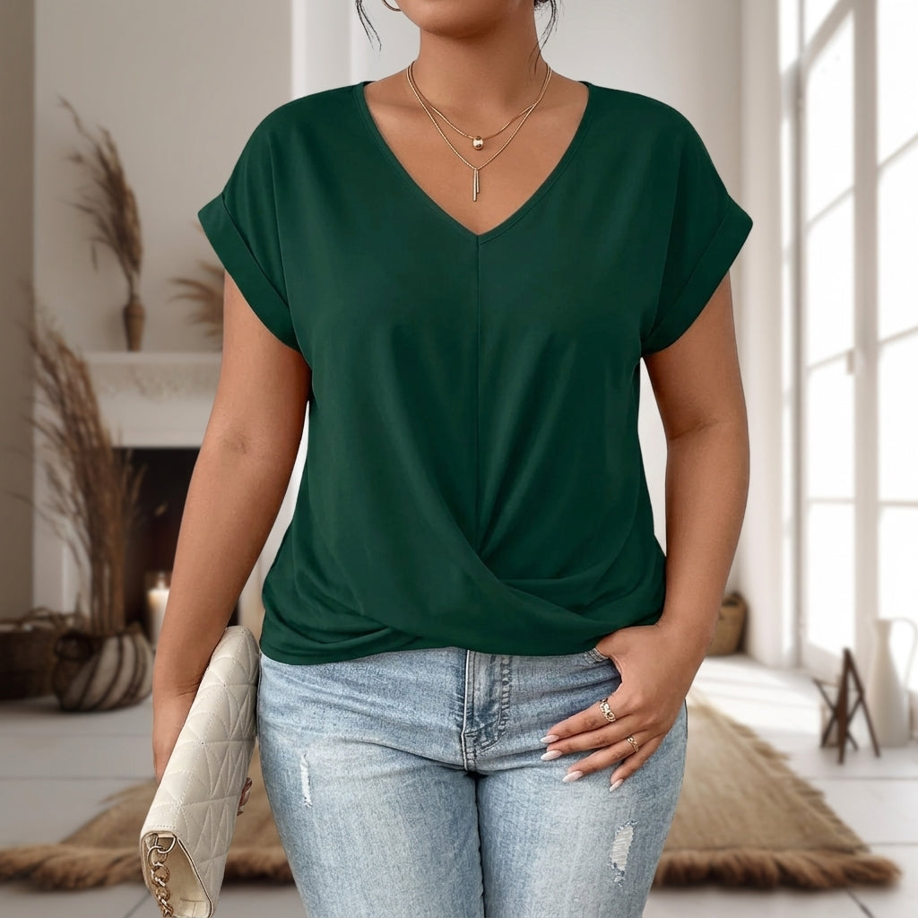 Elle | Casual Sweetheart Neck T-Shirt