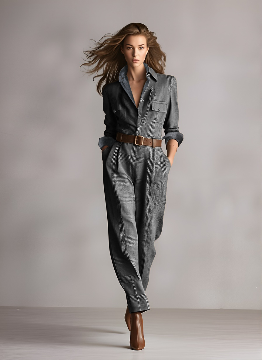 Johanna | Tweed Utility Jumpsuit
