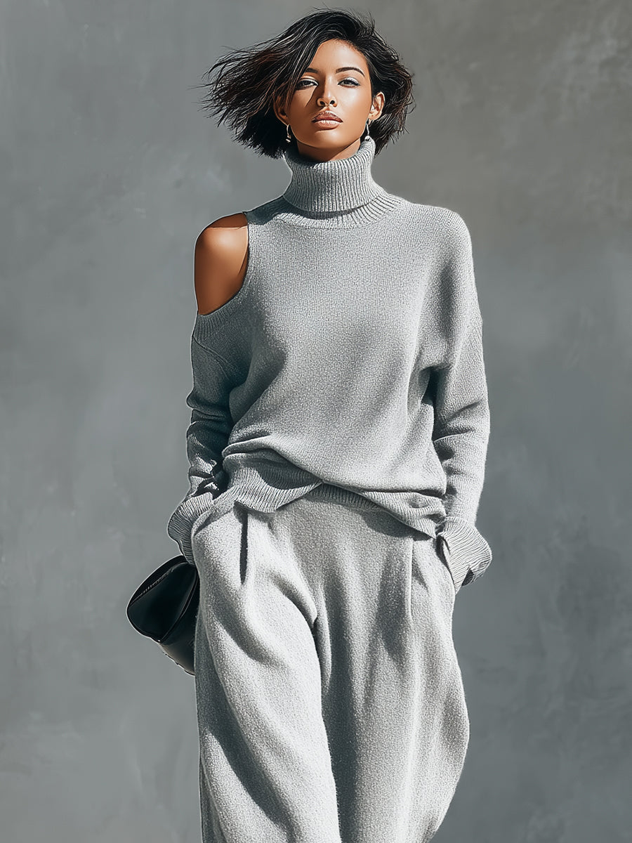 Evelina | One-Shoulder Knit Set