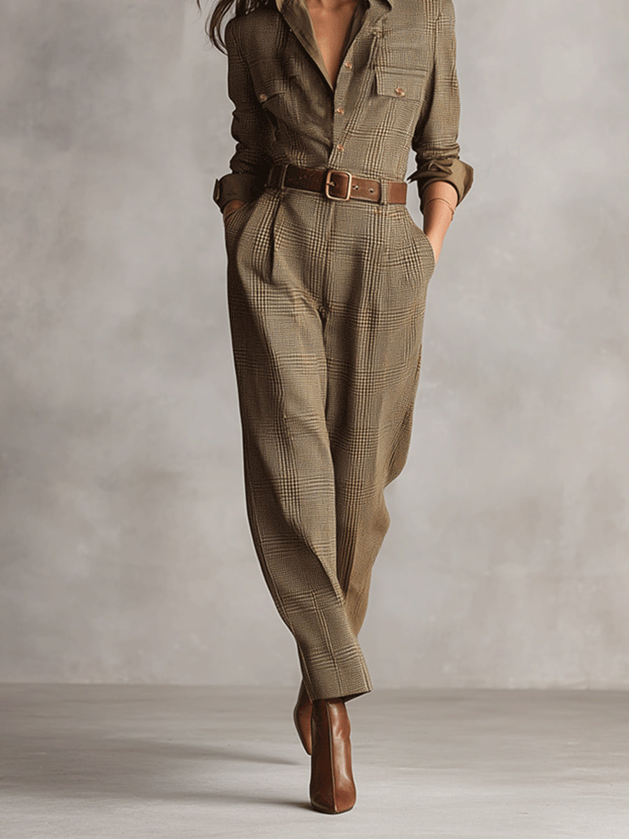 Johanna | Tweed Utility Jumpsuit