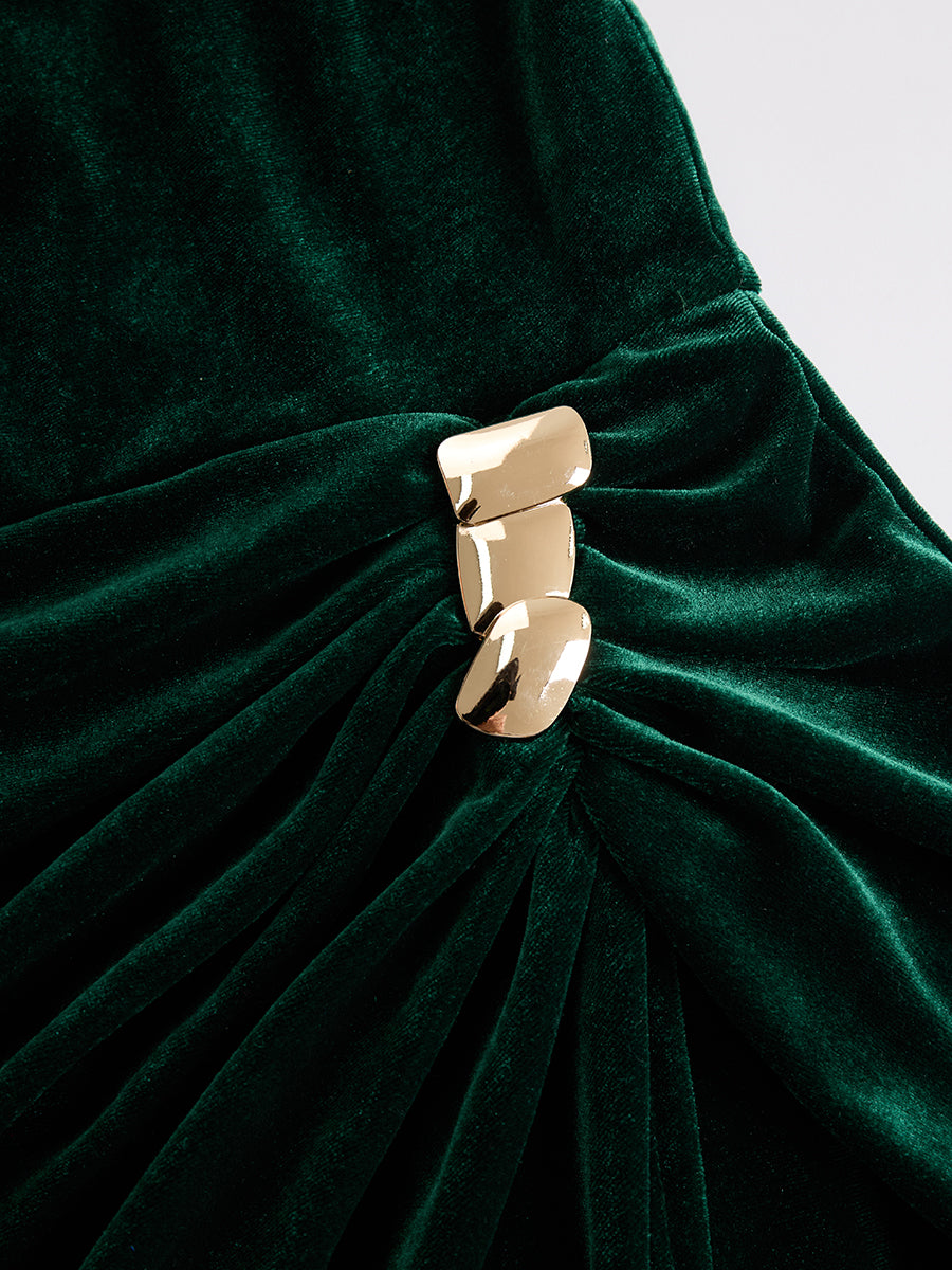 Vivienne | Velvet Midi Dress