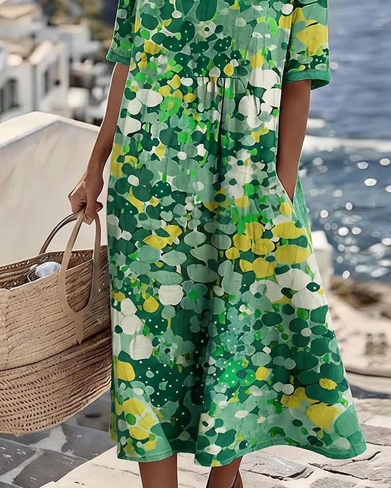 Ellie™ - Elegant Floral Summer Midi Dress