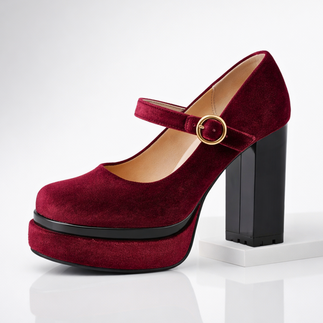 Seraphina | Velvet Platform Pumps
