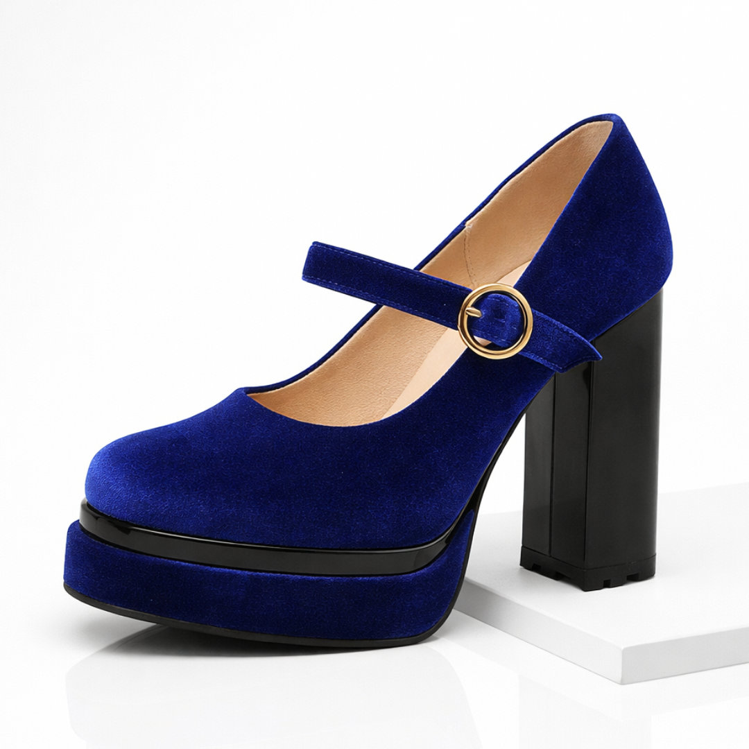 Seraphina | Velvet Platform Pumps