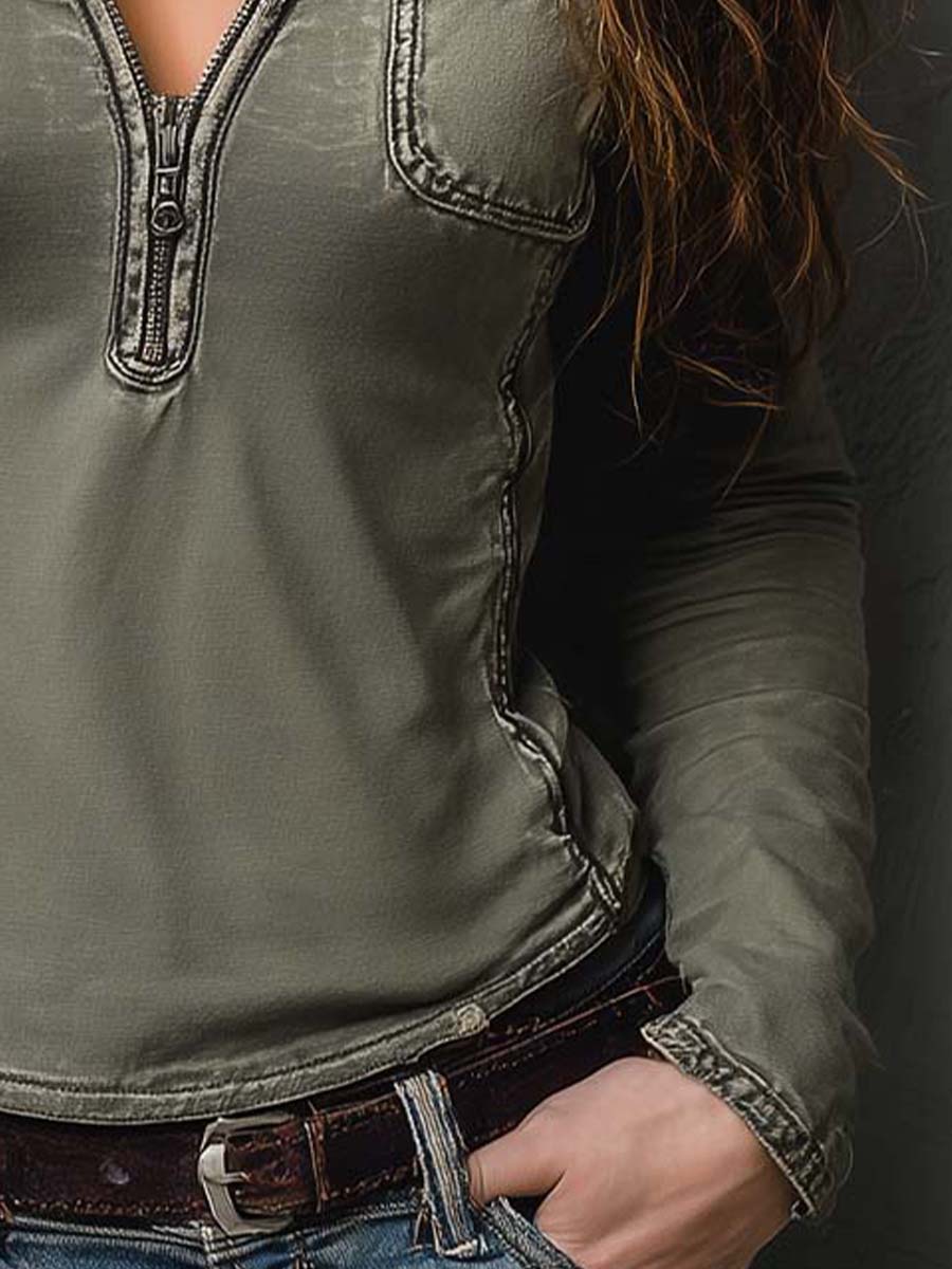Harper | Washed Green Utility Top