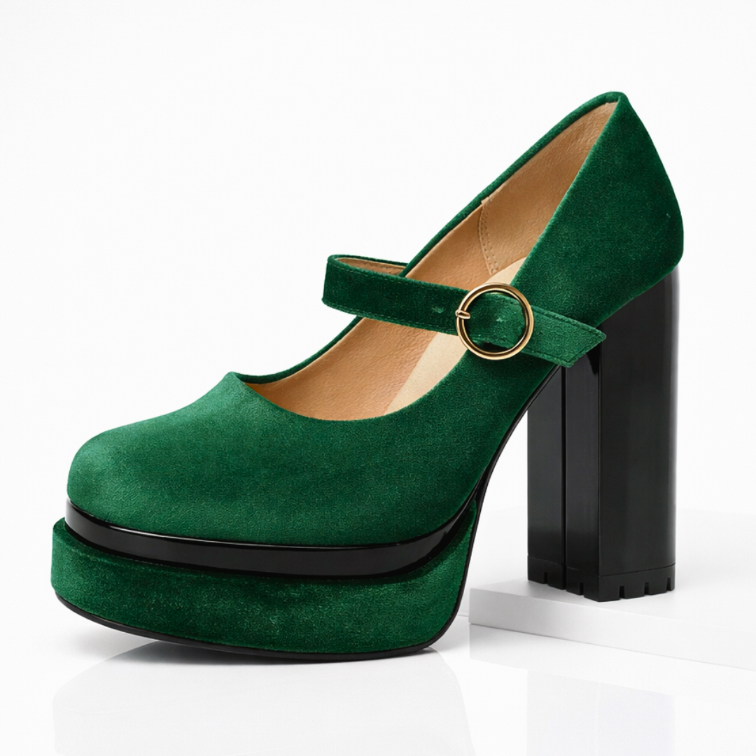 Seraphina | Velvet Platform Pumps