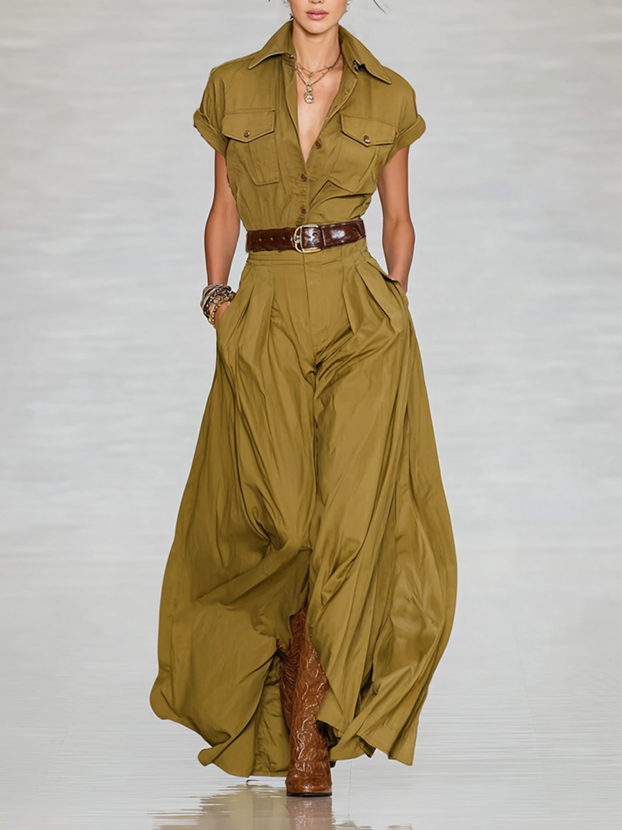 Freya | Single-Breasted Shirt Maxi Dress
