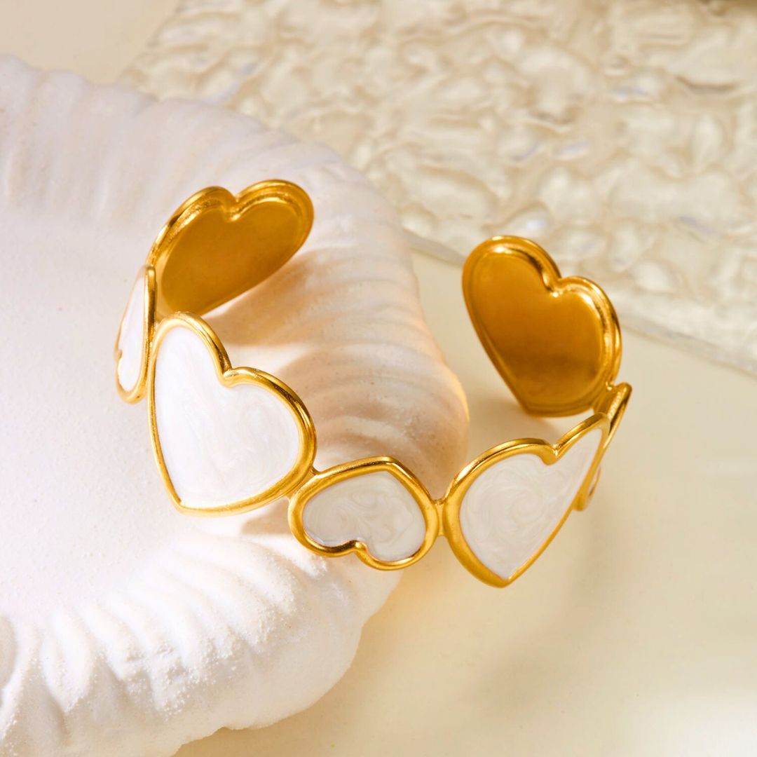 Elena | Heart Cuff Bracelet