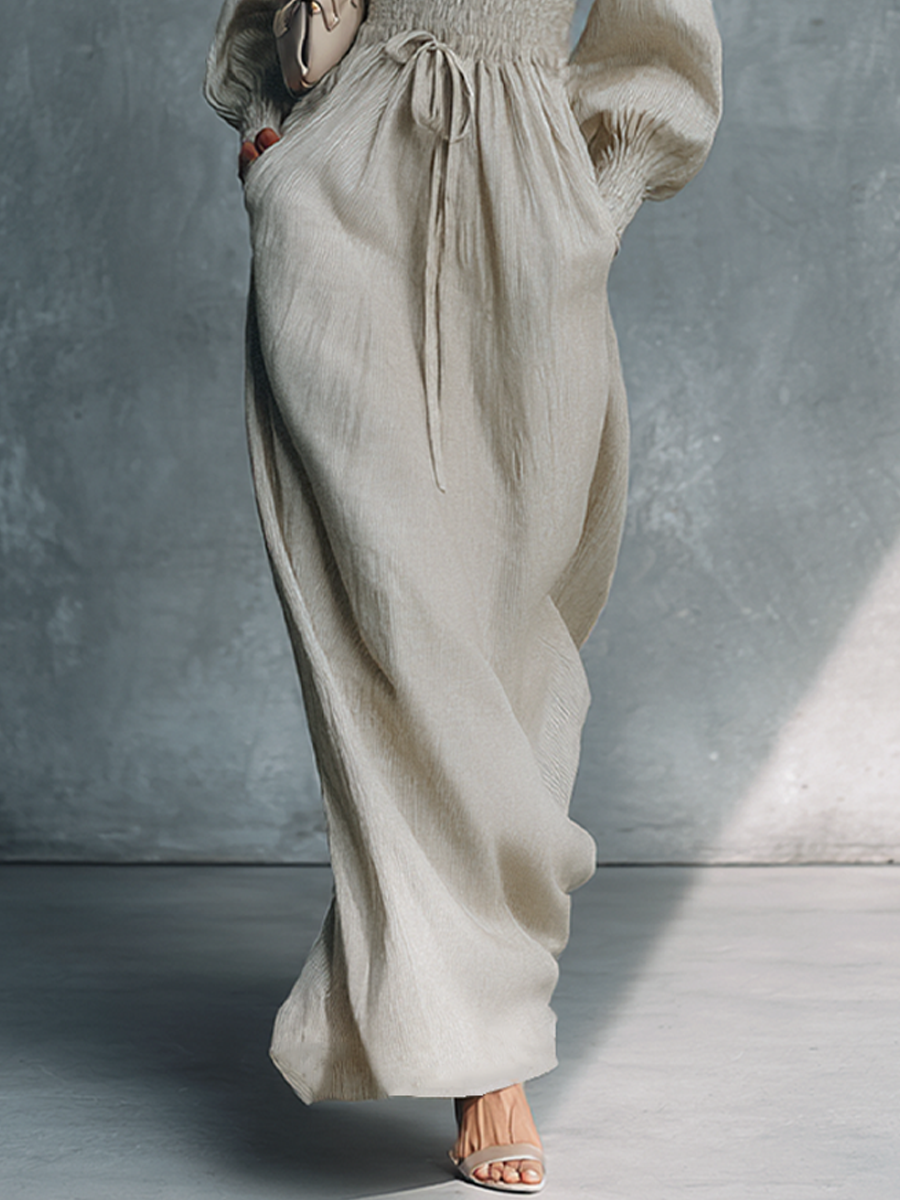Ariella | Striped V-Neck Maxi Dress