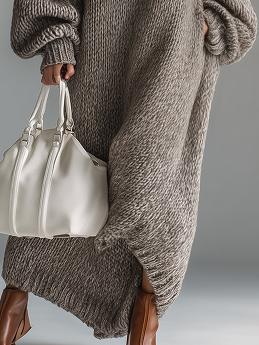 Maeve | Heathered Knit Maxi Dress