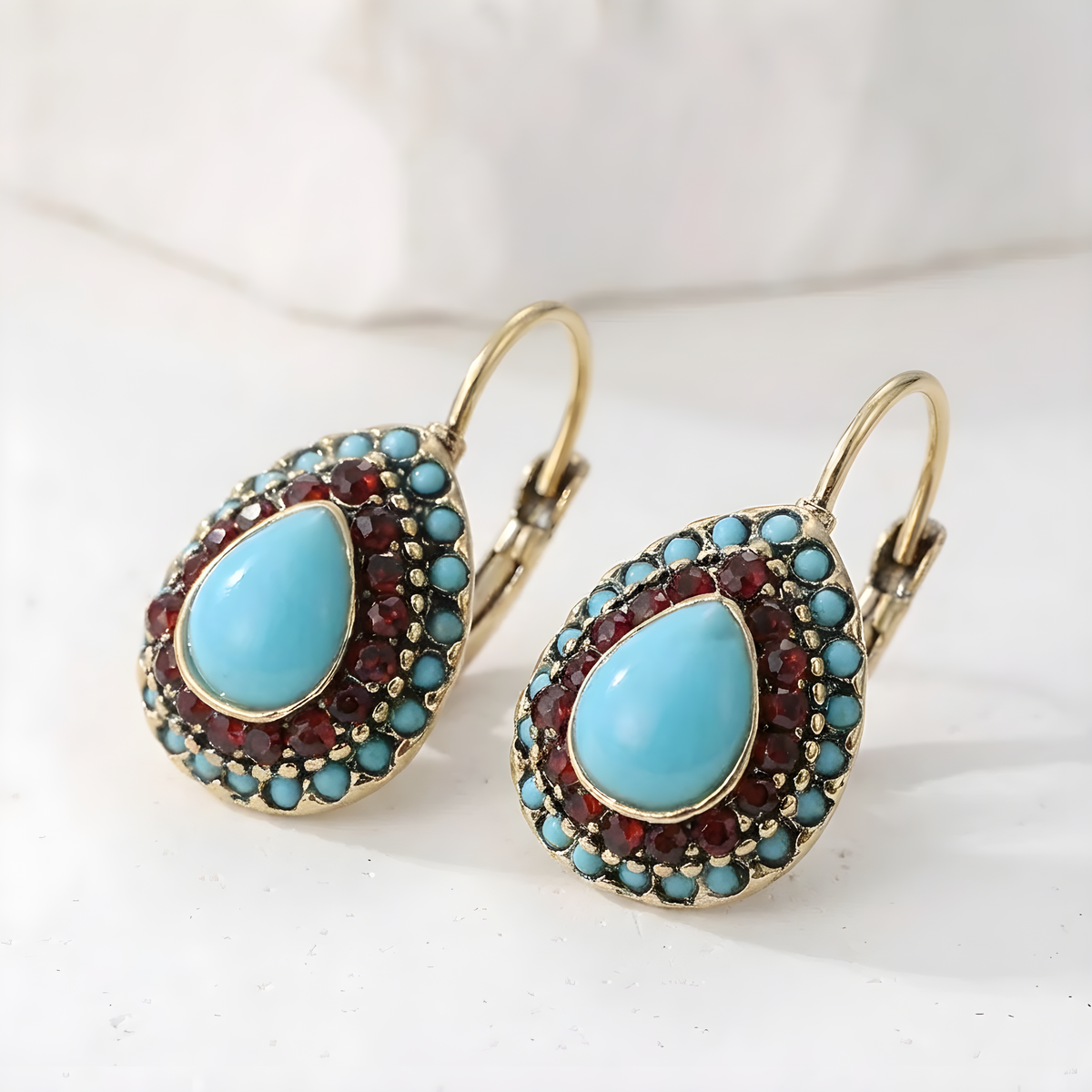 Vintage Crystal Teardrop Earrings