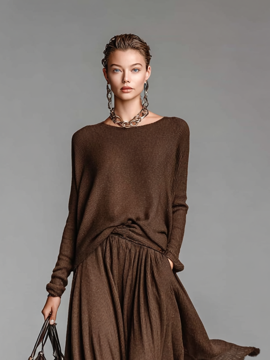 Daphne | Knitted Sweater Skirt Set