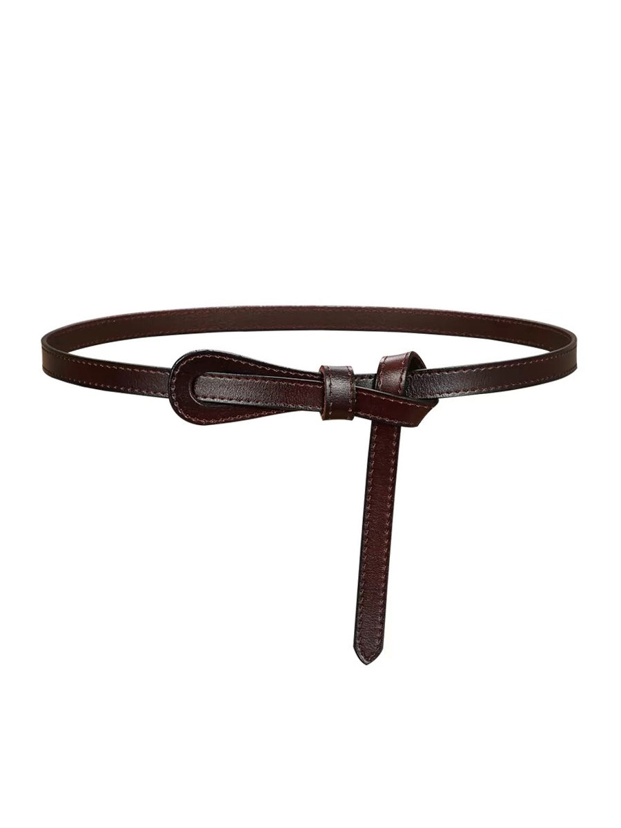 Livia | Thin Leather Waist Belt