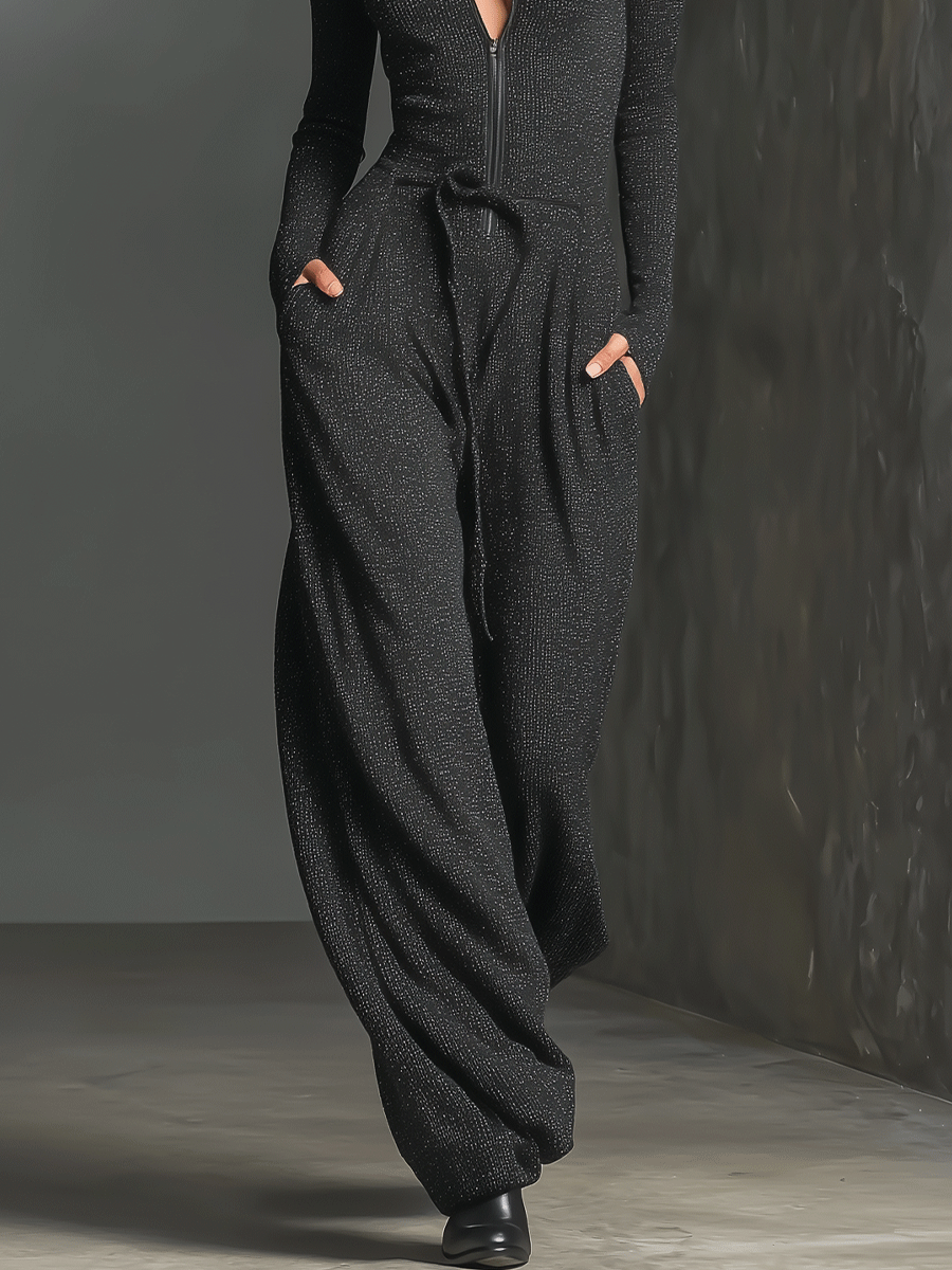 Nova | Sparkling Zip Jumpsuit