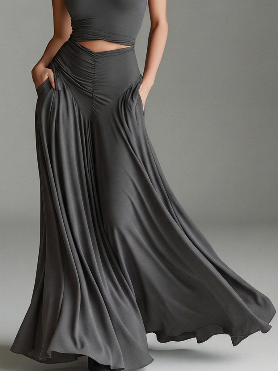 Elena | Cut-Out Turtleneck Maxi Dress