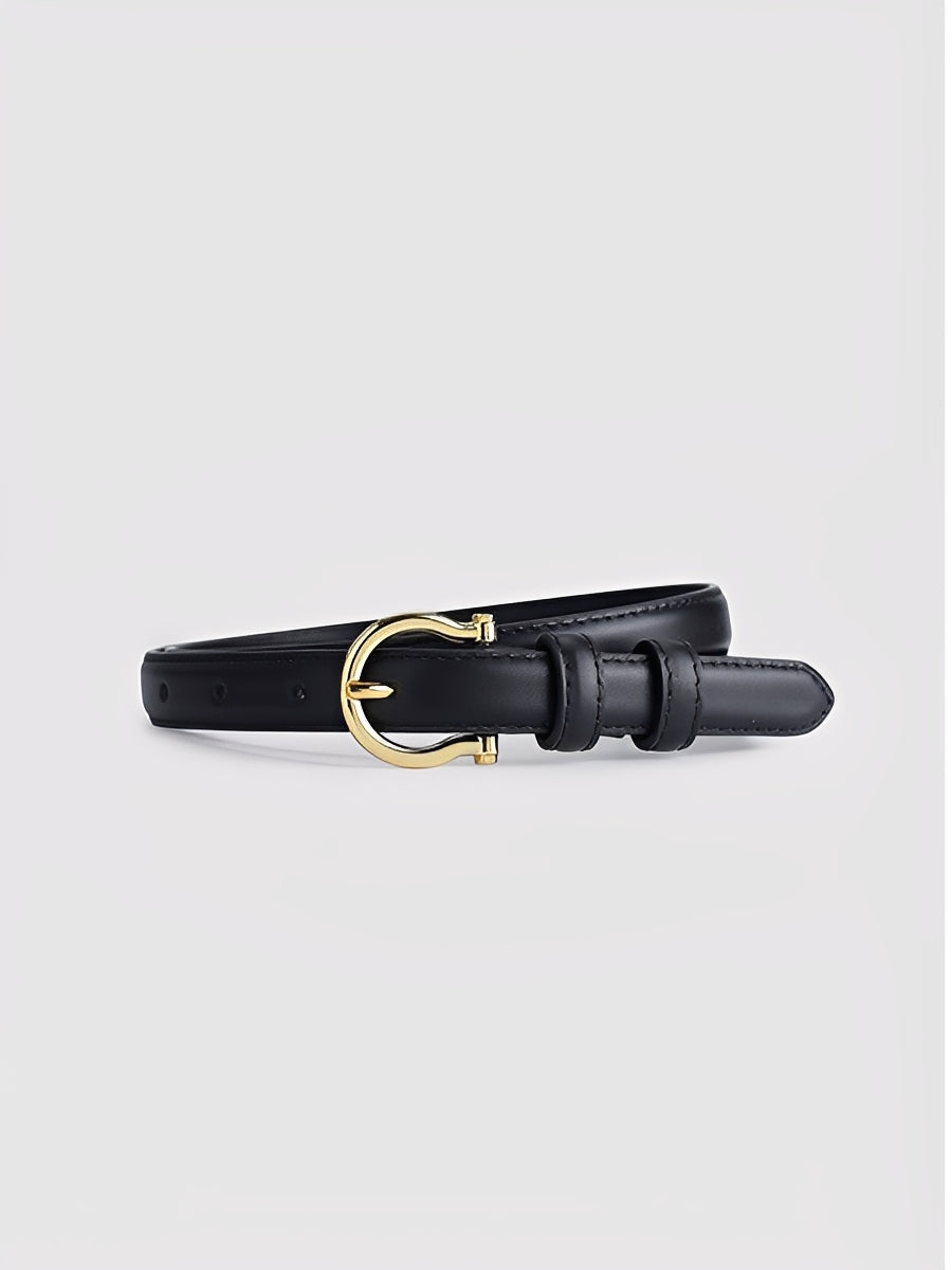 Celeste | Horsebit Faux Leather Belt