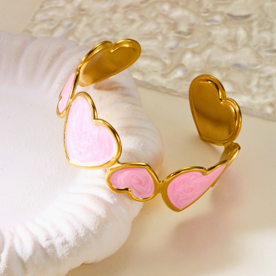 Elena | Heart Cuff Bracelet