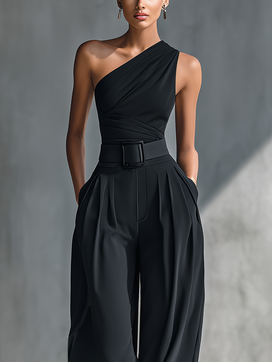 Audrey | Black Knit Wide-Leg Set