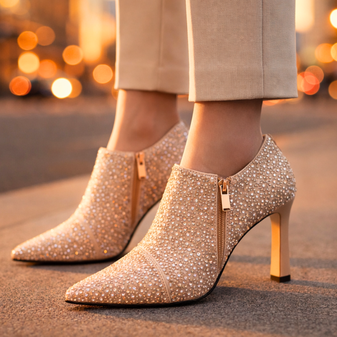 Seraphina | Rhinestone Kitten Heels