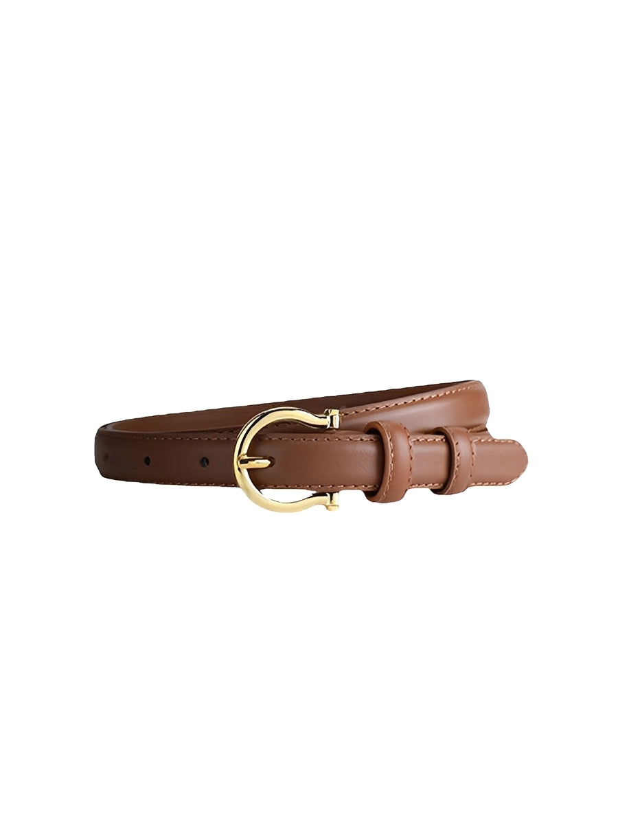 Celeste | Horsebit Faux Leather Belt