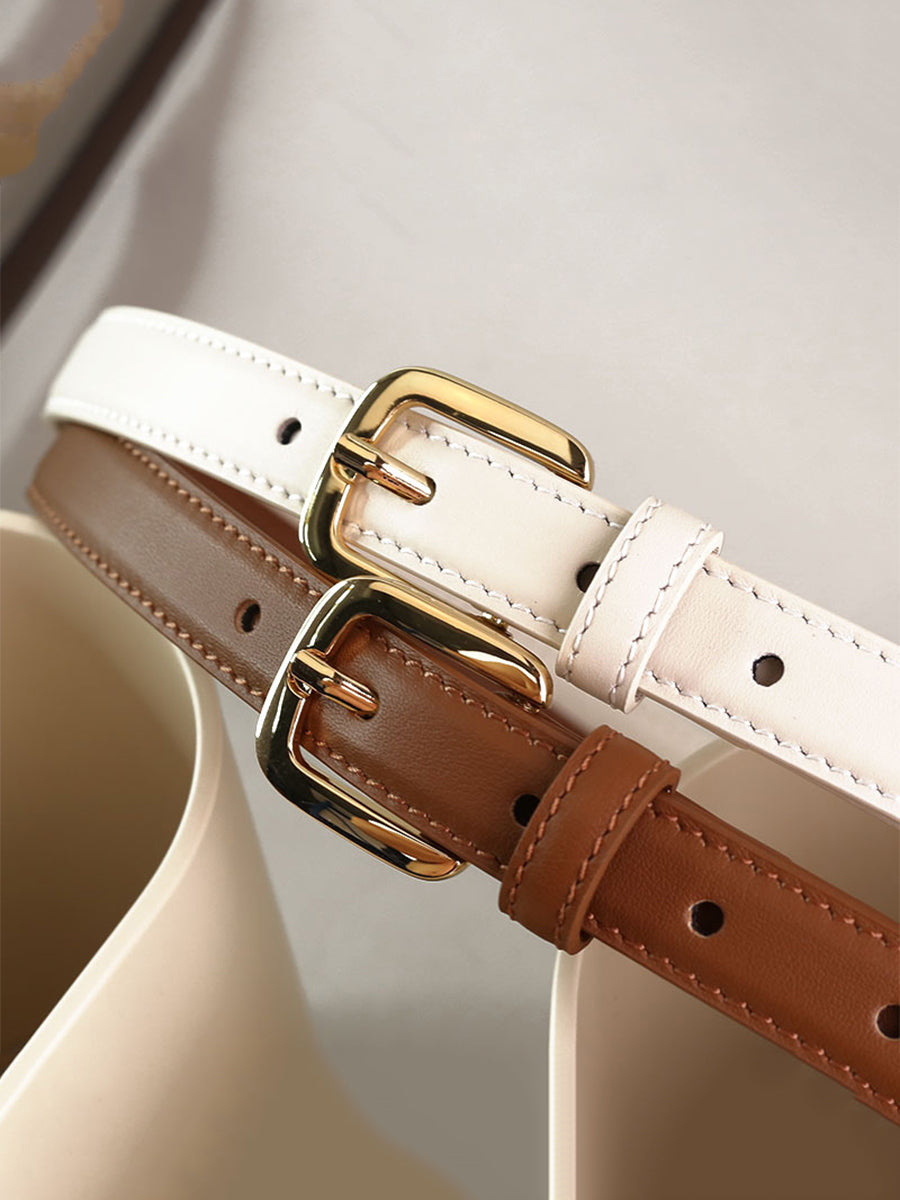 Amara | Square Buckle Leather Belt