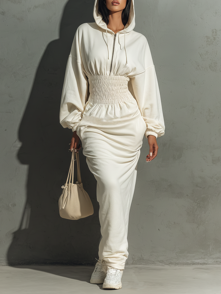 Kirsty | Hooded Sweatshirt Maxi Dress