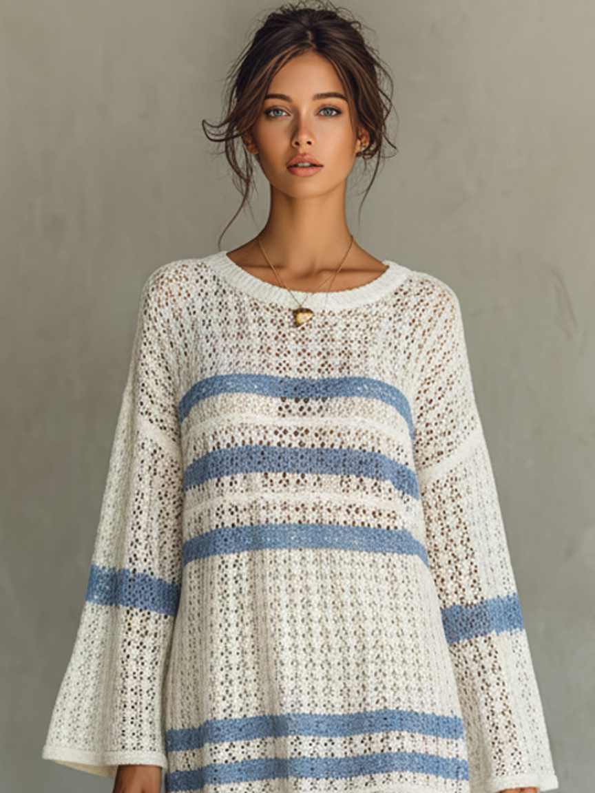 Fleur | Openwork Knit Mini Dress