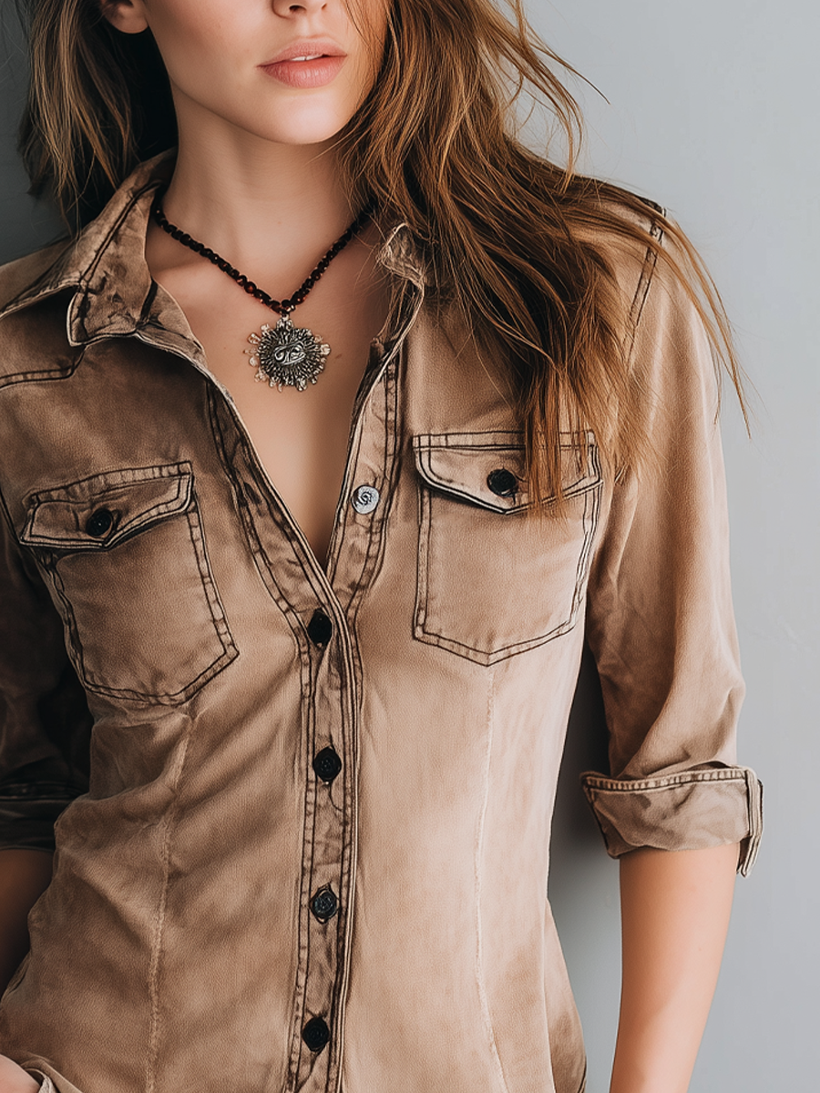 Rosalie | Contrast Stitch Blouse
