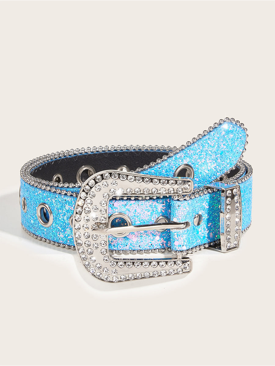 Aurora | Rhinestone Buckle Belt