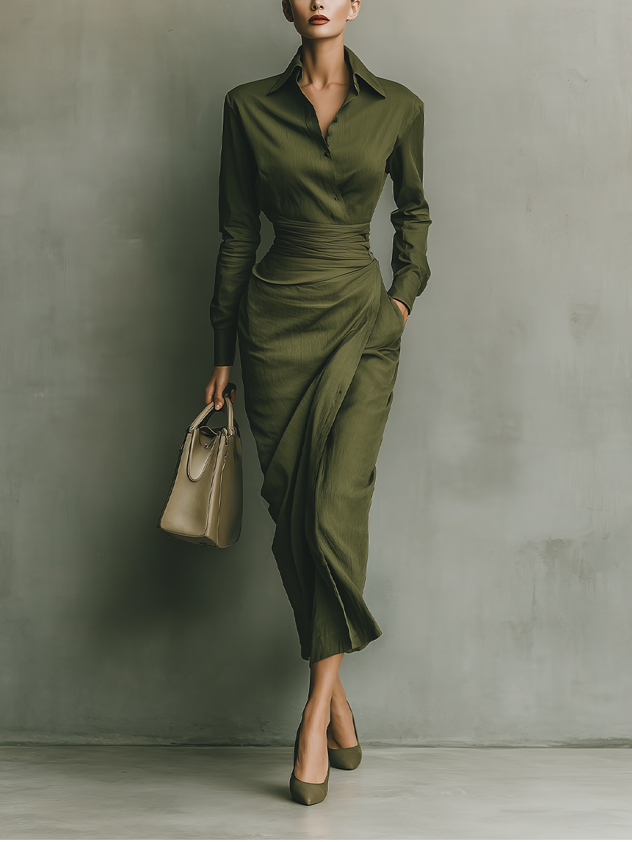 Olive | Army Green Maxi Dress