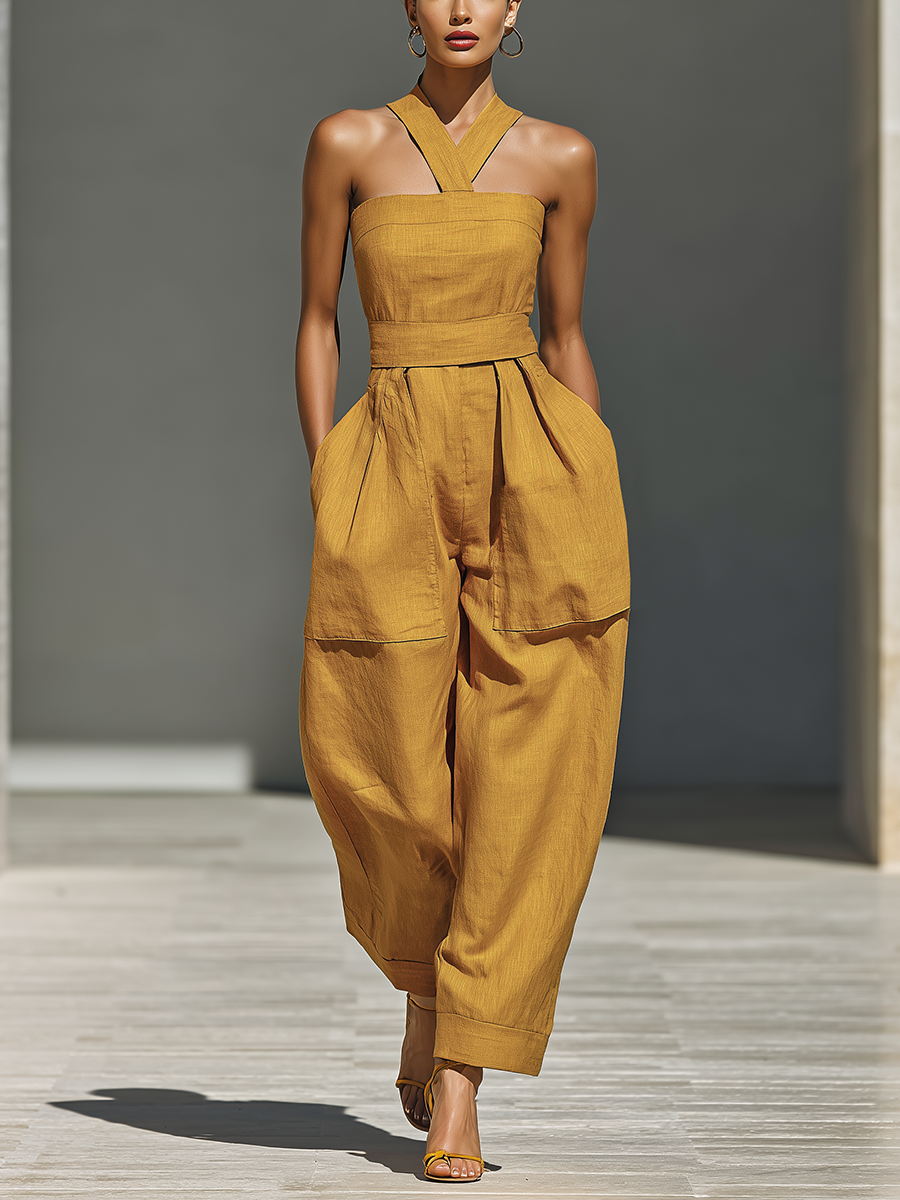 Goldie | Mustard Relaxed Jumpsuit