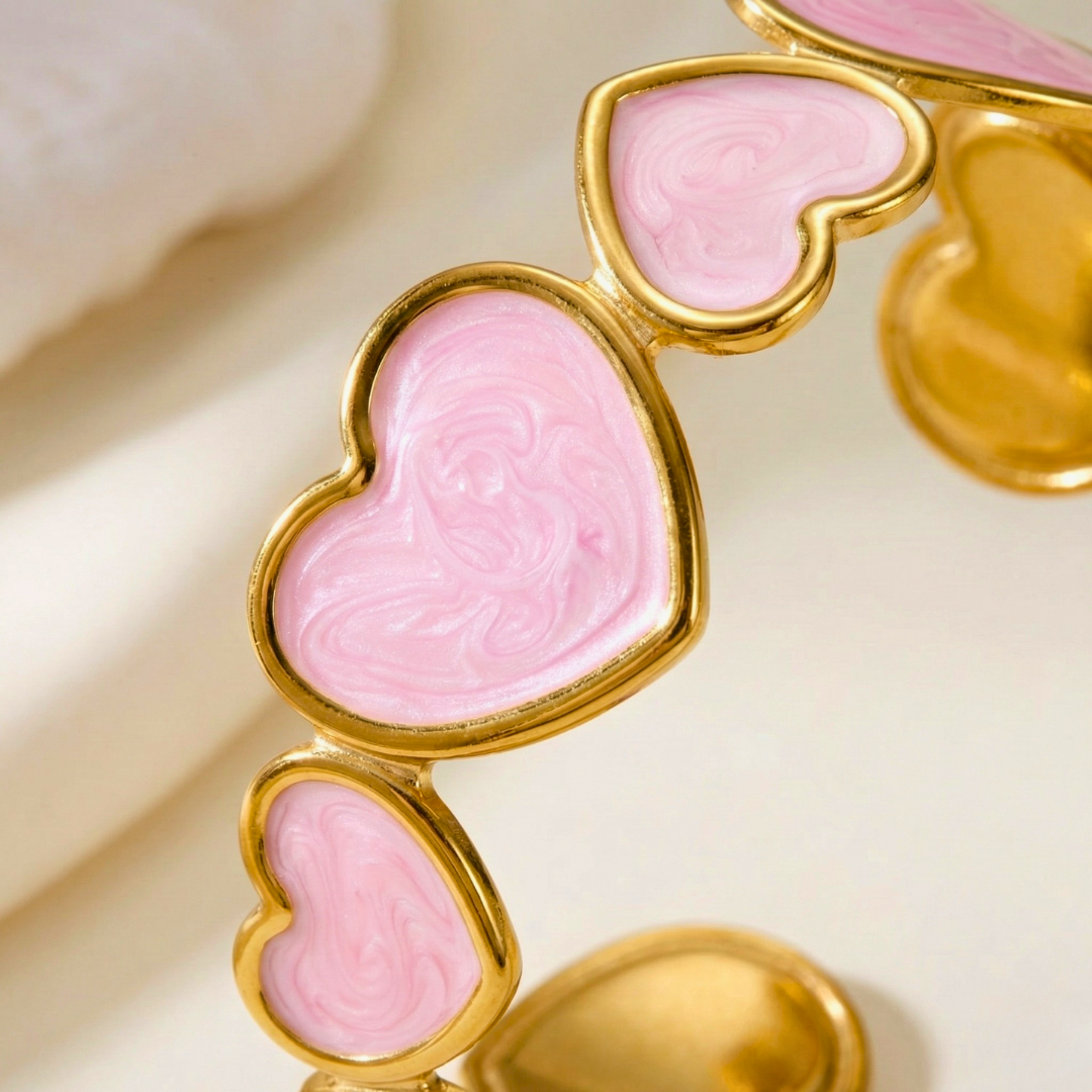 Elena | Heart Cuff Bracelet