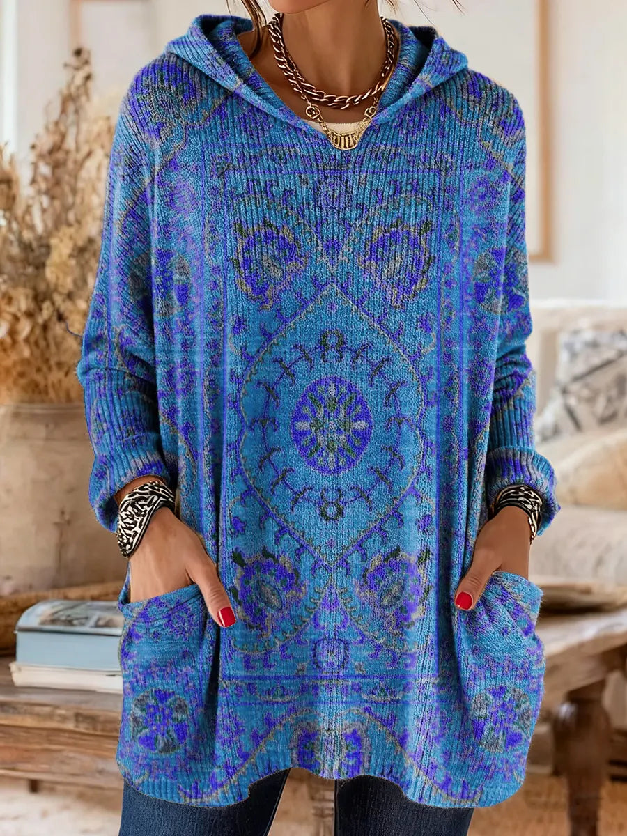 Alice™ | Retro Ethnic Print Hooded Tunic – product image 9
