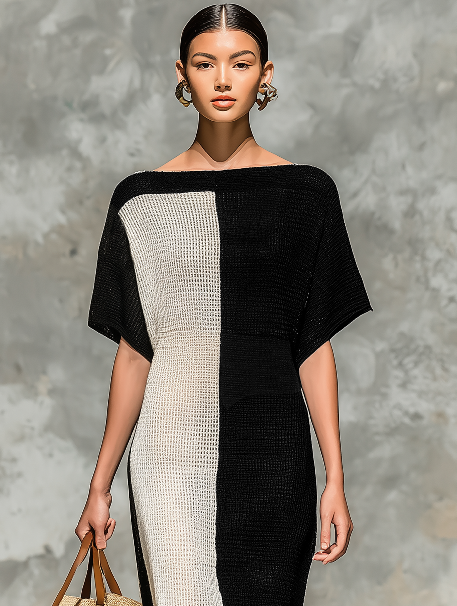Ophelia | Boat Neck Knit Maxi Dress