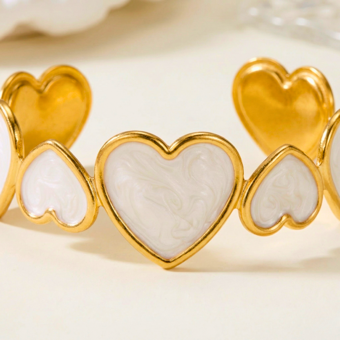 Elena | Heart Cuff Bracelet
