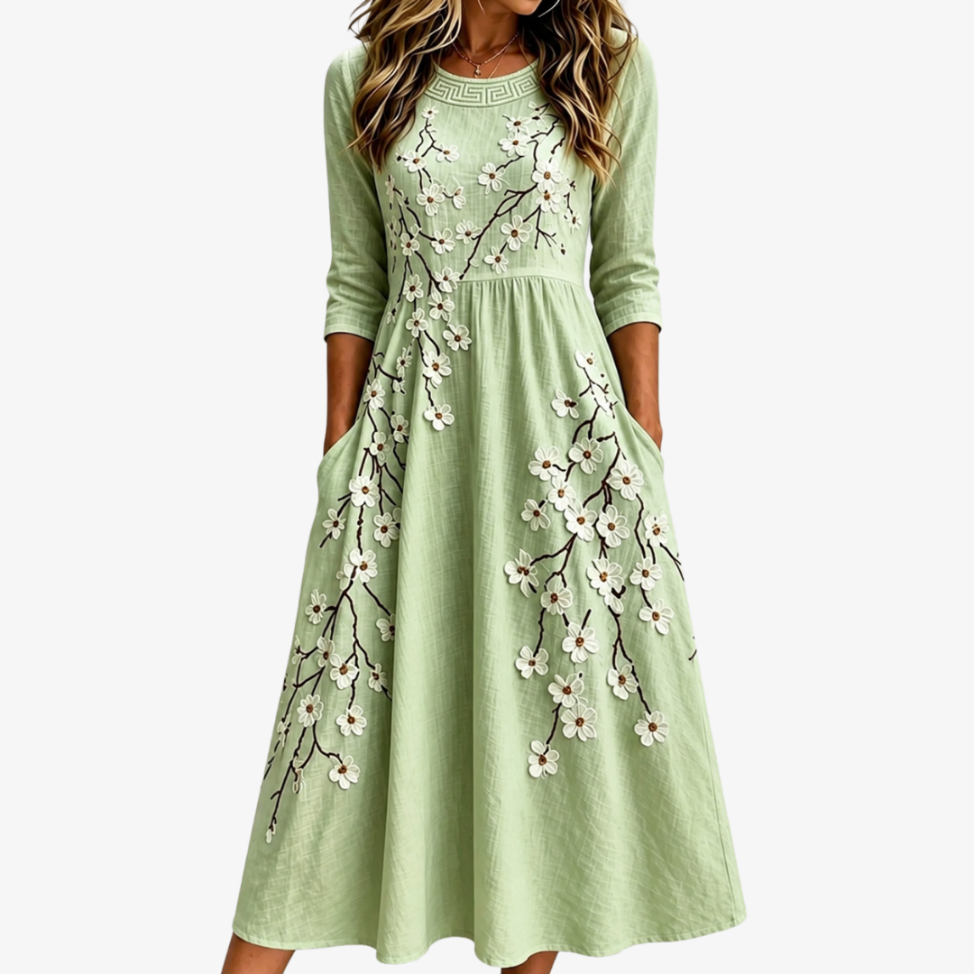 Willow | Blossom Pocket Midi Dress