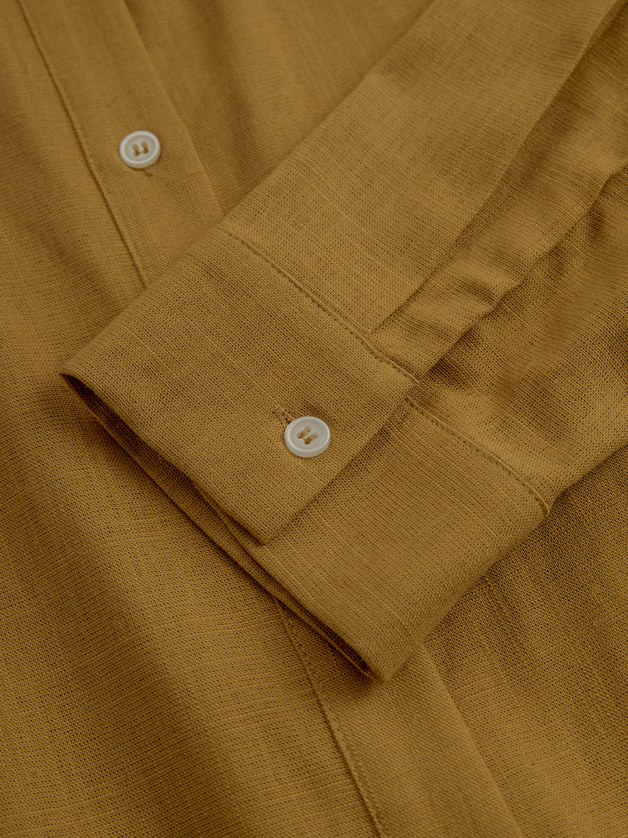 Freya | Mustard Belted Shirt Dress